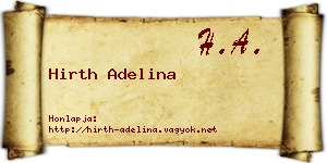 Hirth Adelina névjegykártya